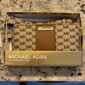 Michael Kors Brown Adjustable Belt Bag